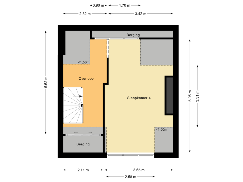 Bekijk plattegrond van Tweede verdieping van Azaleastraat 49