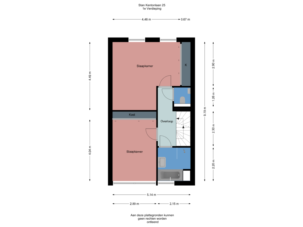 View floorplan of 1e Verdieping of Stan Kentonlaan 25