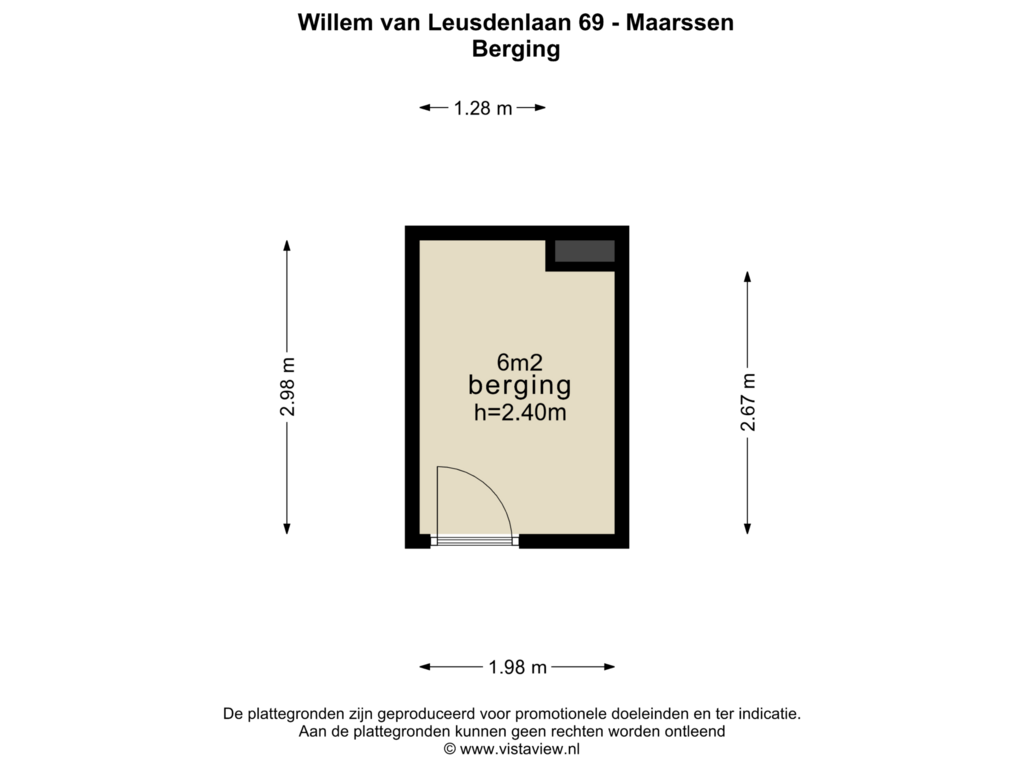 Bekijk plattegrond van BERGING van Willem van Leusdenlaan 69