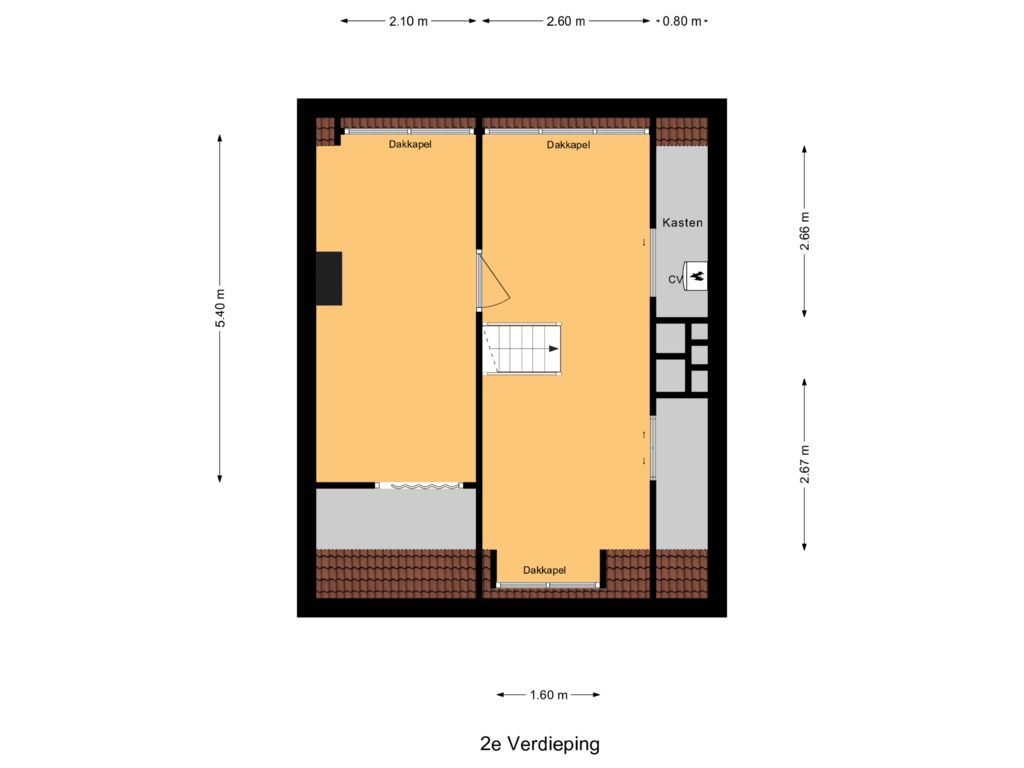 Bekijk plattegrond van 2e Verdieping van Willy Sluiterweg 9