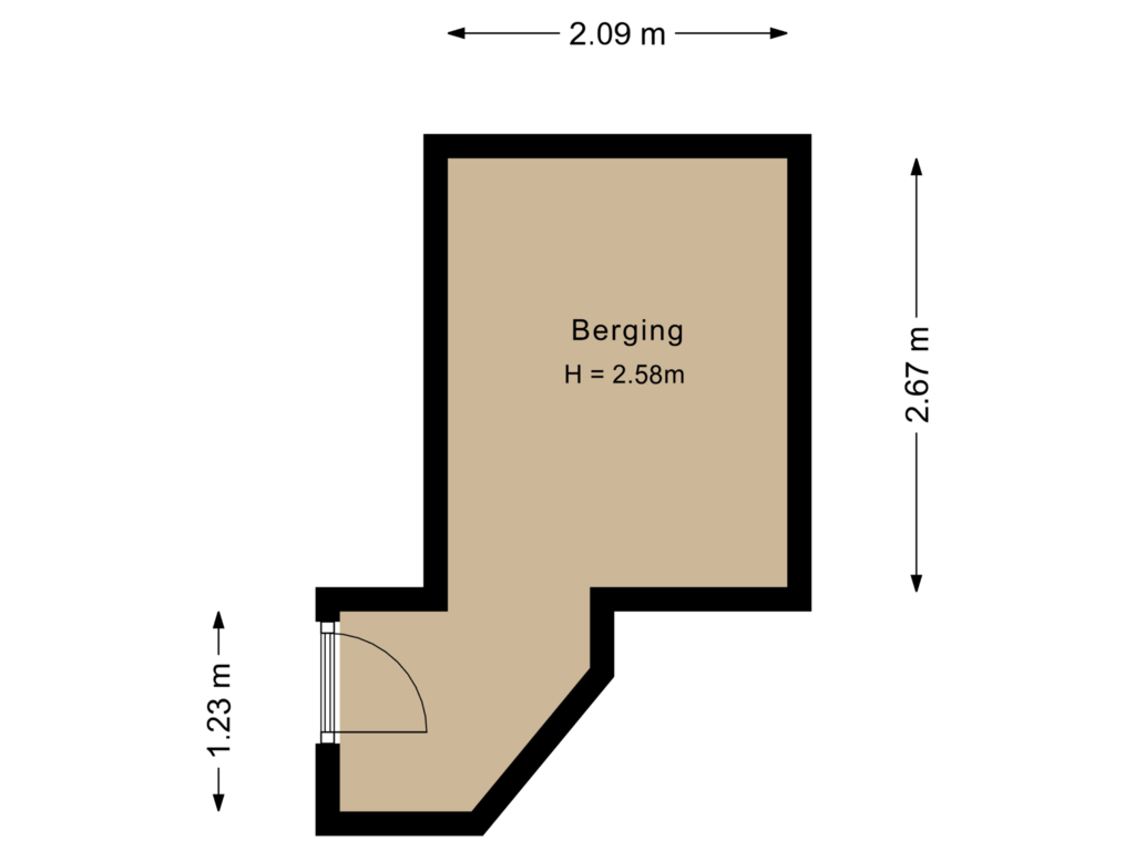 Bekijk plattegrond van Berging van Donderslaan 151