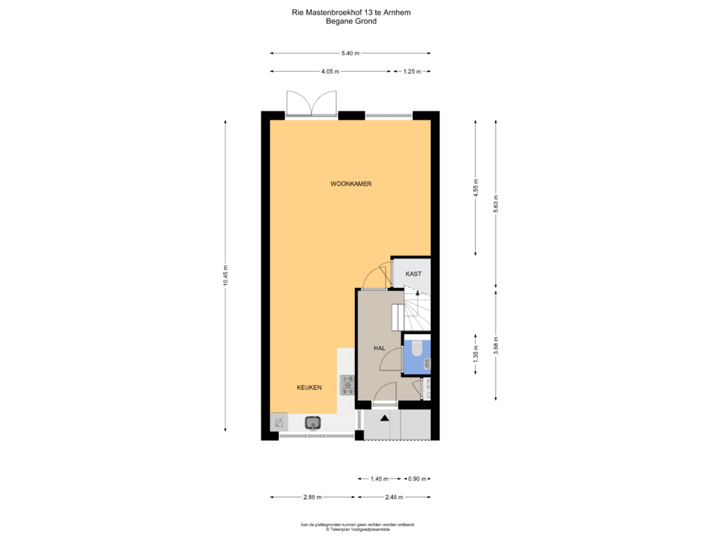 View floorplan of Begane Grond of Rie Mastenbroekhof 13