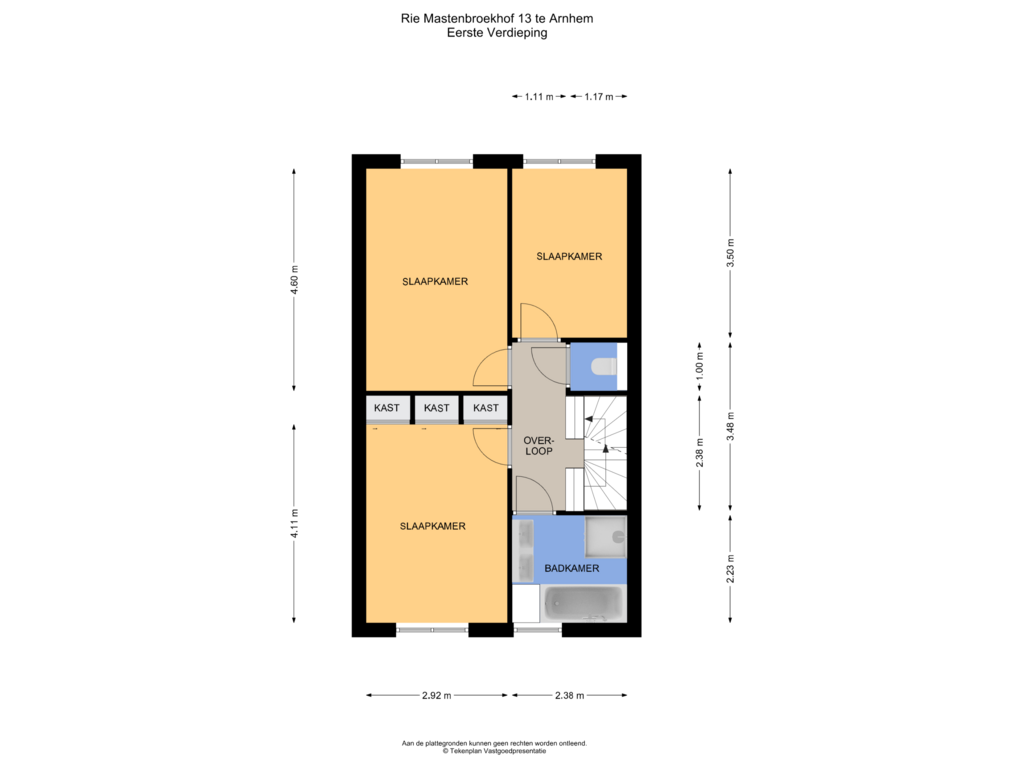 View floorplan of Eerste Verdieping of Rie Mastenbroekhof 13