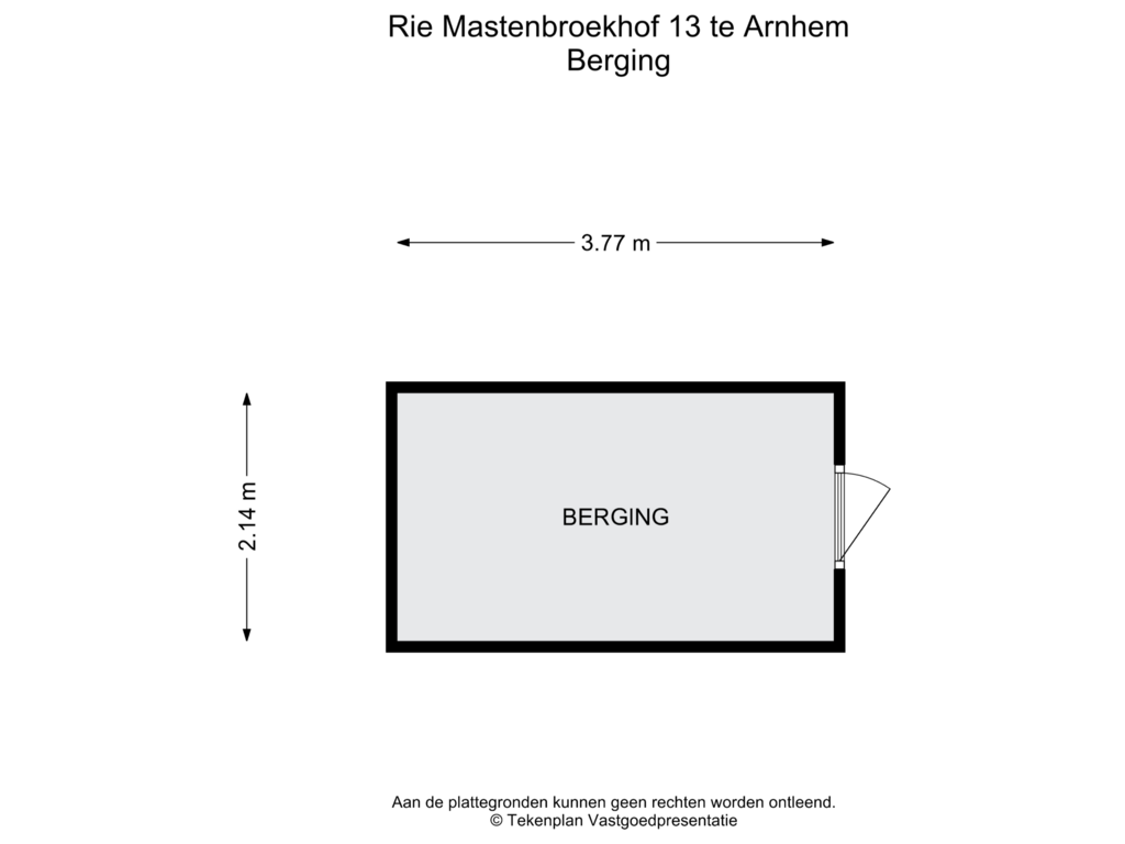 View floorplan of Berging of Rie Mastenbroekhof 13