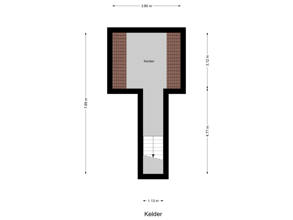 Bekijk plattegrond van Kelder van Vismarktstraat 22