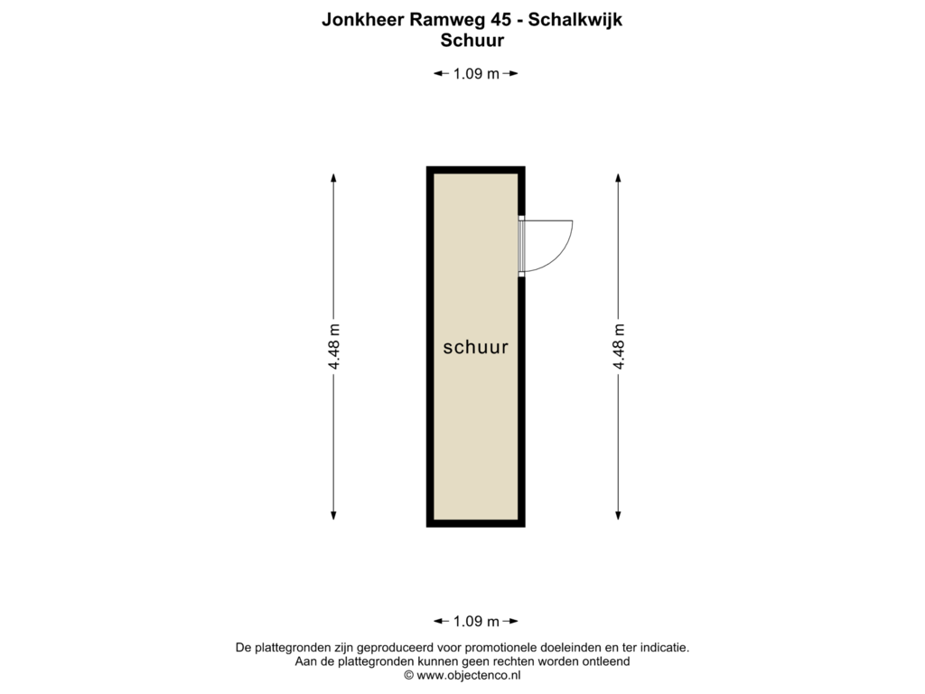 Bekijk plattegrond van Schuur van Jonkheer Ramweg 45