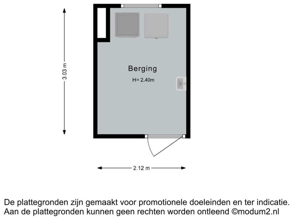 Bekijk plattegrond van Berging van Generaal Spoorlaan 633