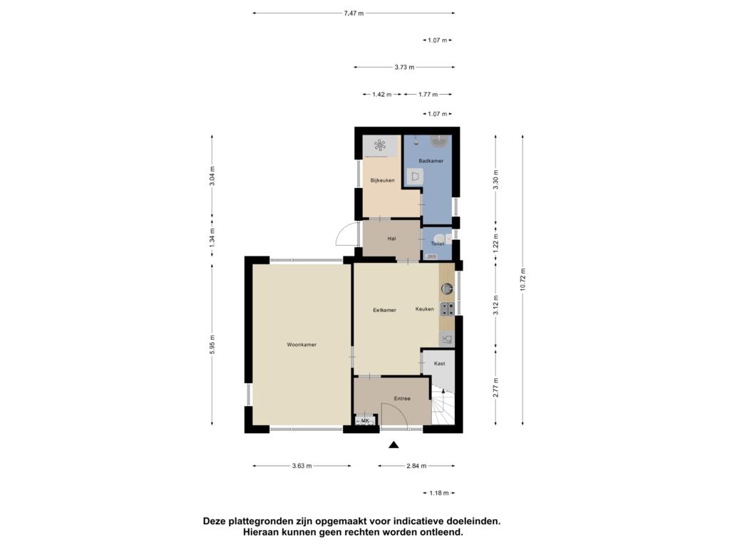 Bekijk plattegrond van Begane Grond van Vlierdenseweg 68