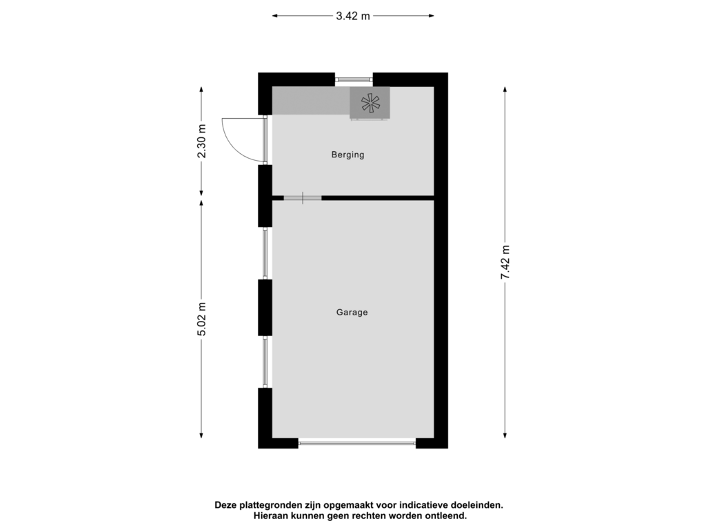 Bekijk plattegrond van Garage van Vlierdenseweg 68