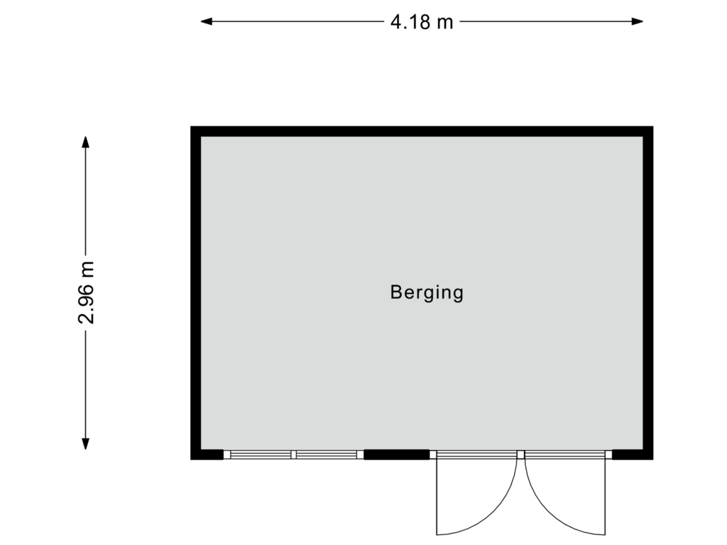 Bekijk plattegrond van Berging van Huygensstraat 8