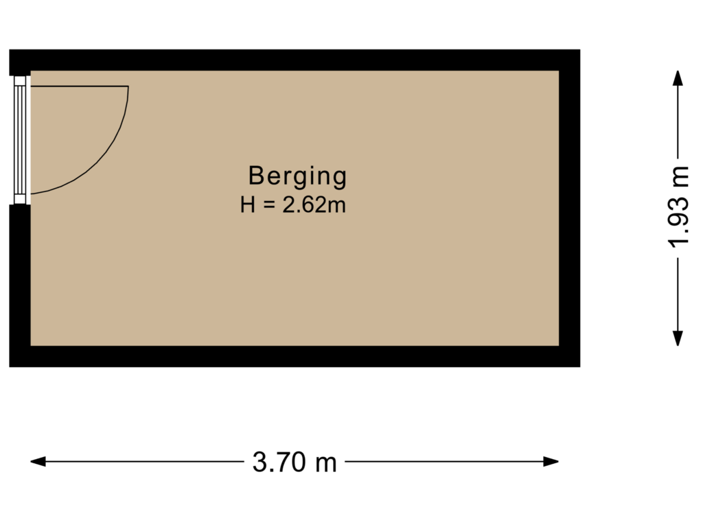 View floorplan of Berging of Sondauwhof 30