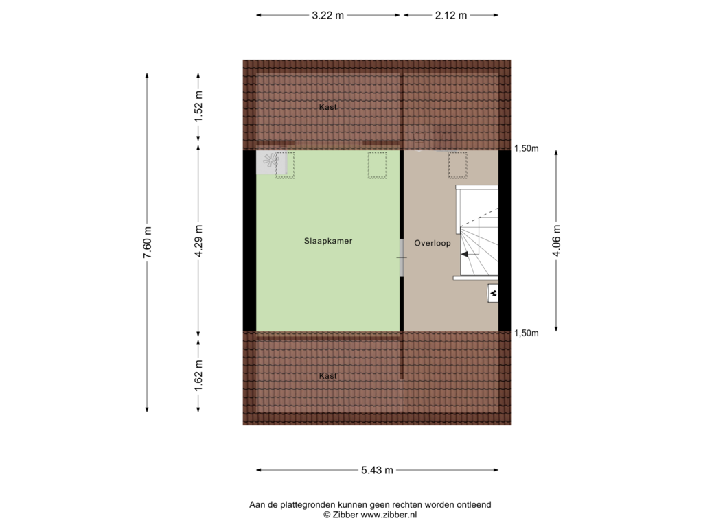 Bekijk plattegrond van Tweede Verdieping van Tuin 18