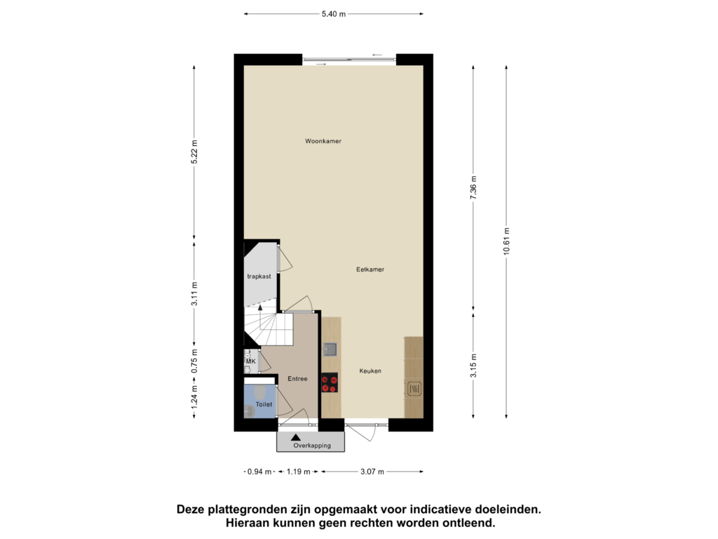 View floorplan of Begane Grond of Waterlinie 101