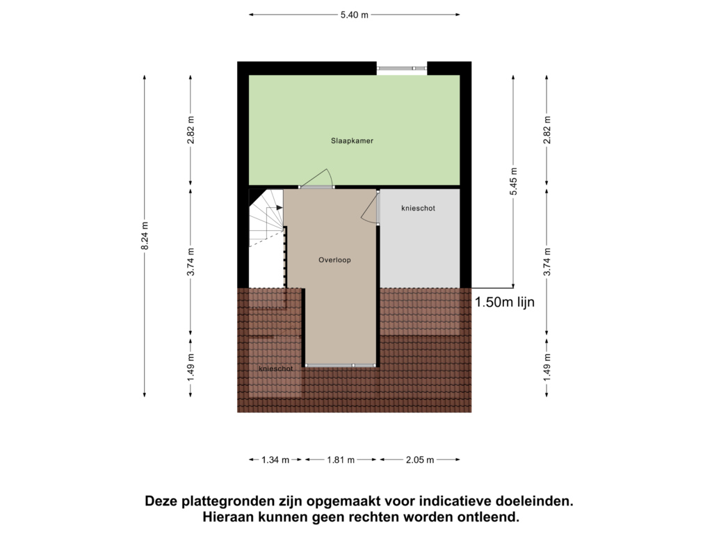 View floorplan of Tweede Verdieping of Waterlinie 101