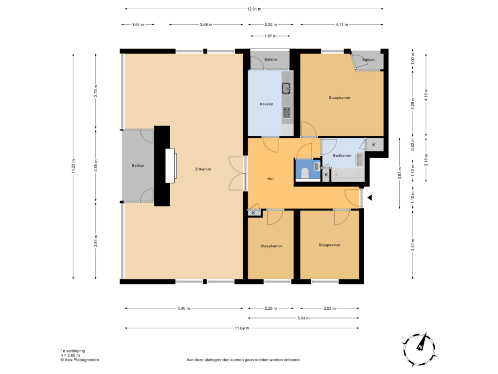 Bekijk plattegrond van 1e verdieping van Kornalijnhorst 86