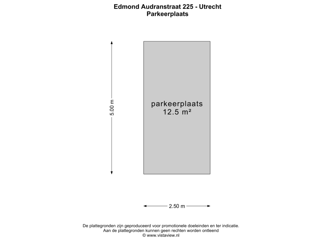 Bekijk plattegrond van PARKEERPLAATS van Edmond Audranstraat 225