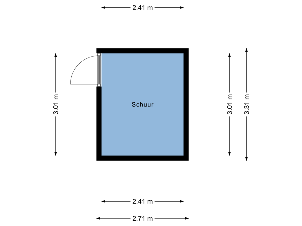 View floorplan of Schuur of Zaarbelinkdijk 3-B