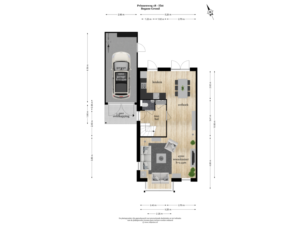 Bekijk plattegrond van BEGANE GROND van Prinsenweg 18