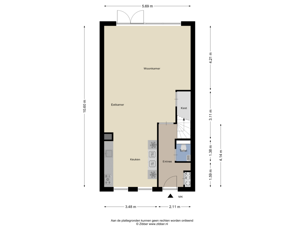 Bekijk plattegrond van Begane Grond van Hoornwerk 71