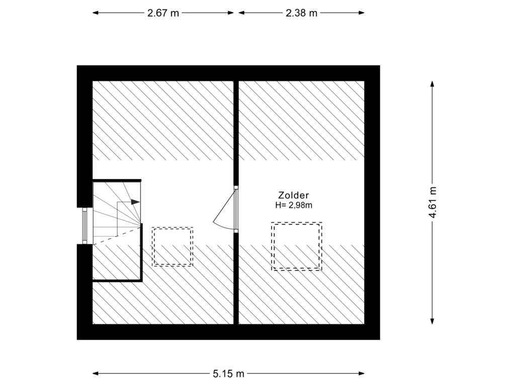 Bekijk plattegrond van Zolder van Piet Blokkerstraat 80