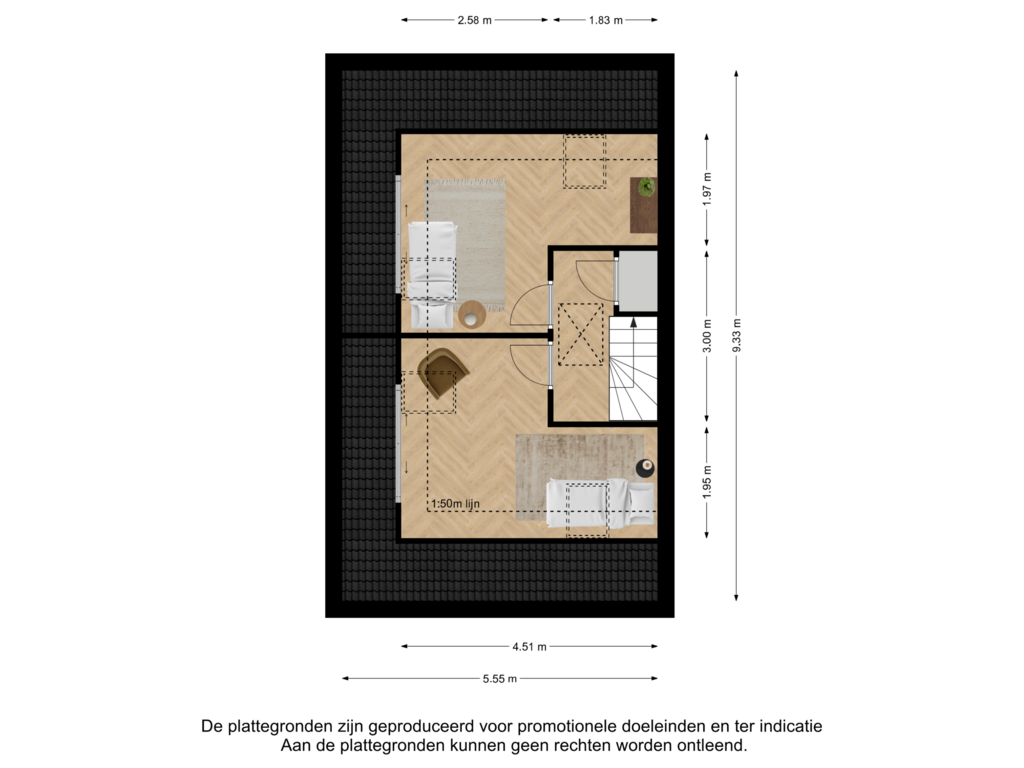 Bekijk plattegrond van Tweede verdieping van Bovenstraat-Erf 23