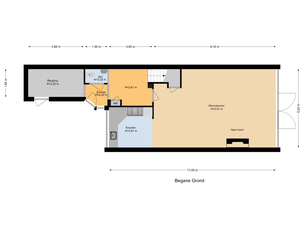 Bekijk plattegrond van Begane Grond van Rademakersdonk 720