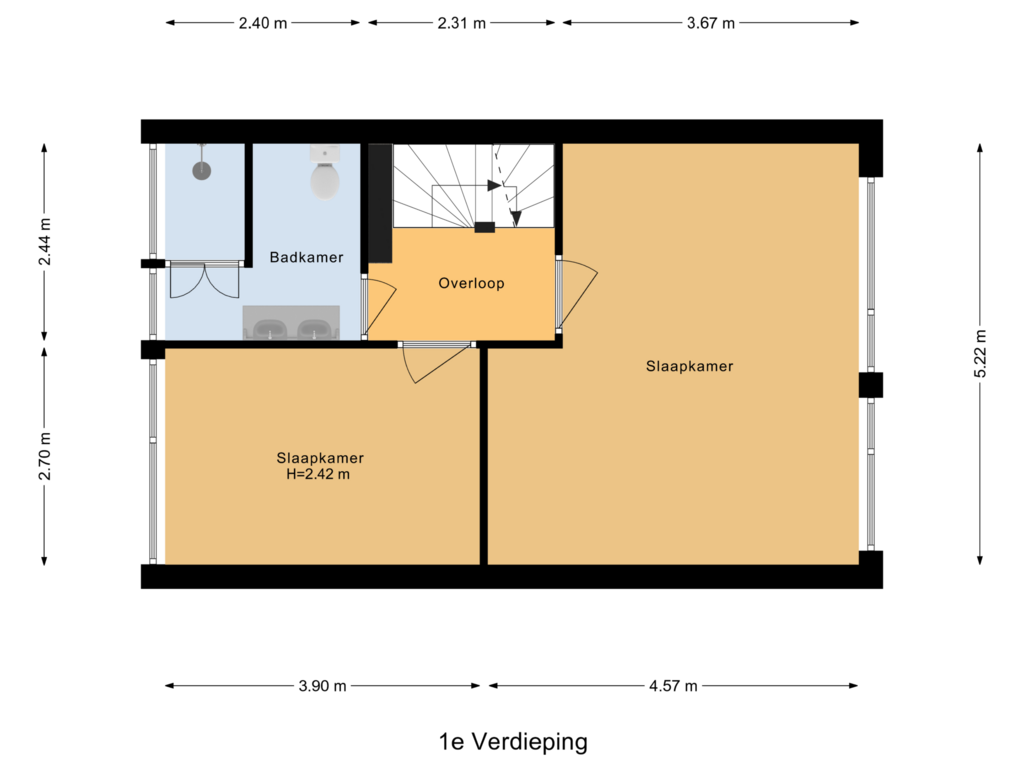 Bekijk plattegrond van 1e Verdieping van Rademakersdonk 720