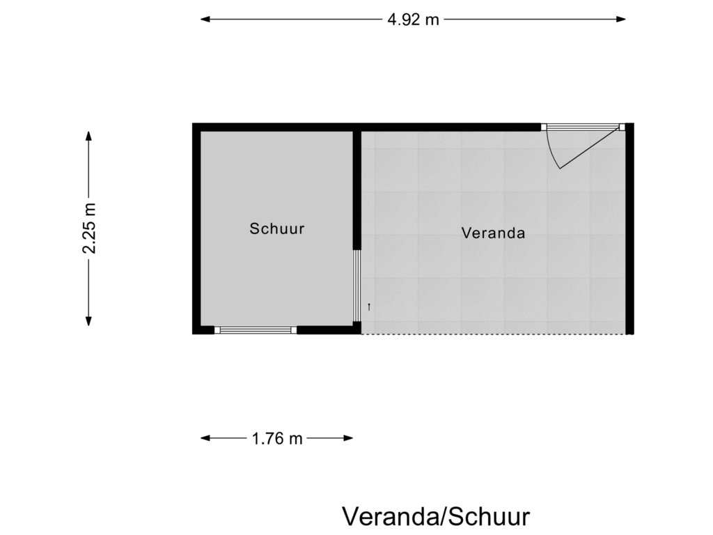 Bekijk plattegrond van Veranda/Schuur van Rademakersdonk 720