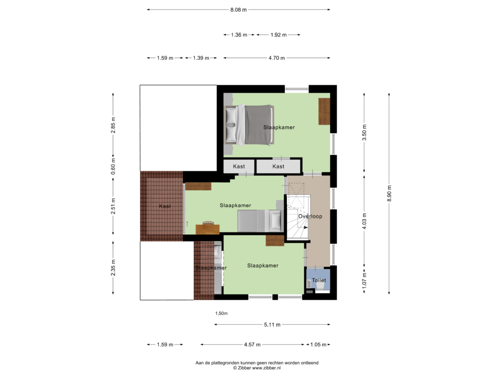 Bekijk plattegrond van Eerste Verdieping van Willem Boyeweg 27