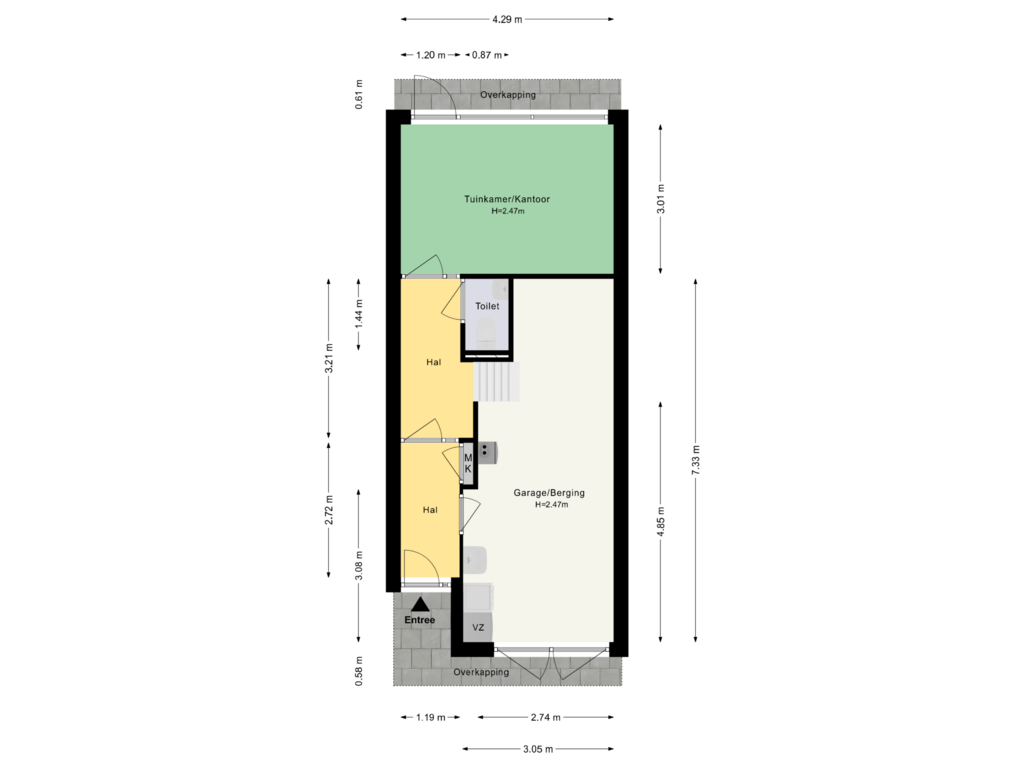 Bekijk plattegrond van Begane grond van Socratesstraat 220