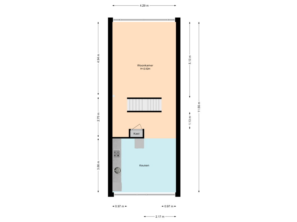 Bekijk plattegrond van 1e verdieping van Socratesstraat 220