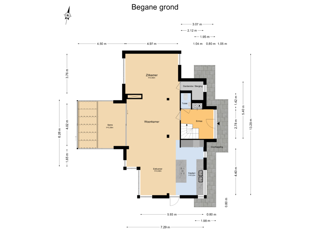 Bekijk plattegrond van Begane Grond van Liedeweg 31-A