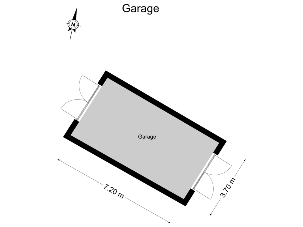 Bekijk plattegrond van Garage van Liedeweg 31-A