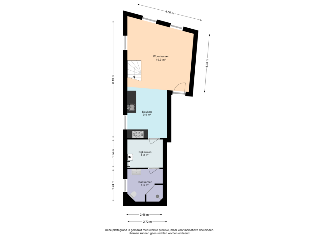 View floorplan of Eerste verdieping of Kornputsingel 1-A