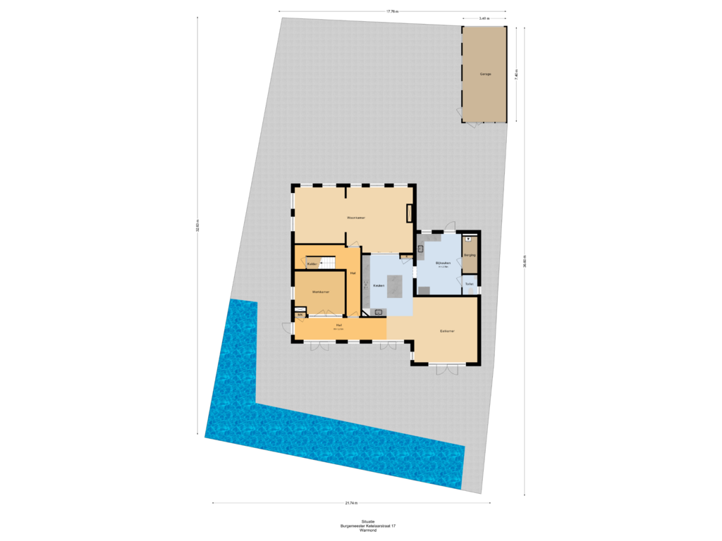 Bekijk plattegrond van Situatie van Burgemeester Ketelaarstraat 17