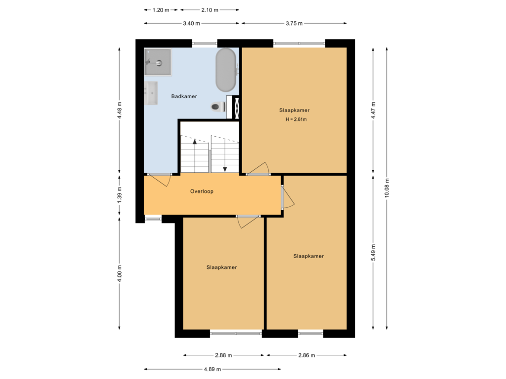 View floorplan of Eerste verdieping of Het Erf 12