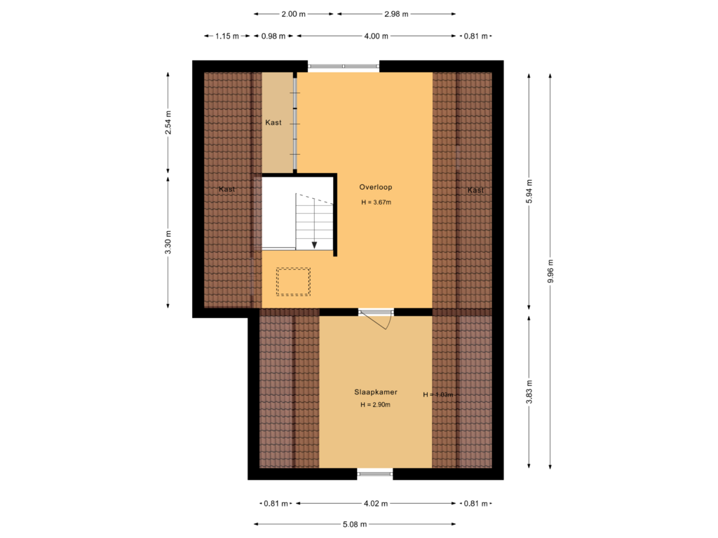 View floorplan of Tweede verdieping of Het Erf 12