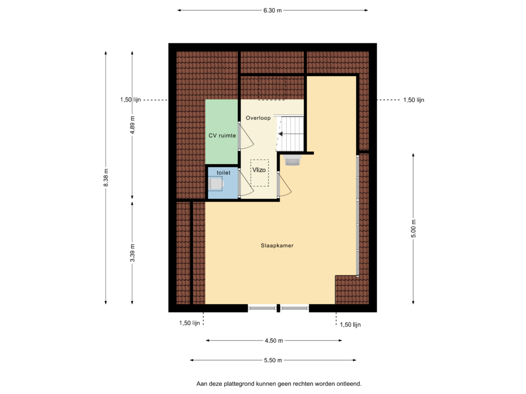 Bekijk plattegrond van Verdieping van Kerkstraat 43