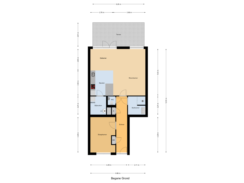 Bekijk plattegrond van Begane Grond van Geuzenpad 2