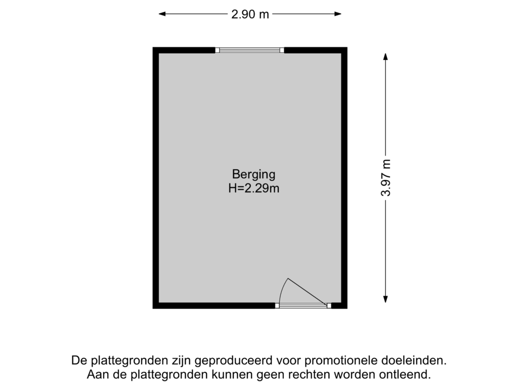 View floorplan of Berging of G.A. Brederolaan 57-B