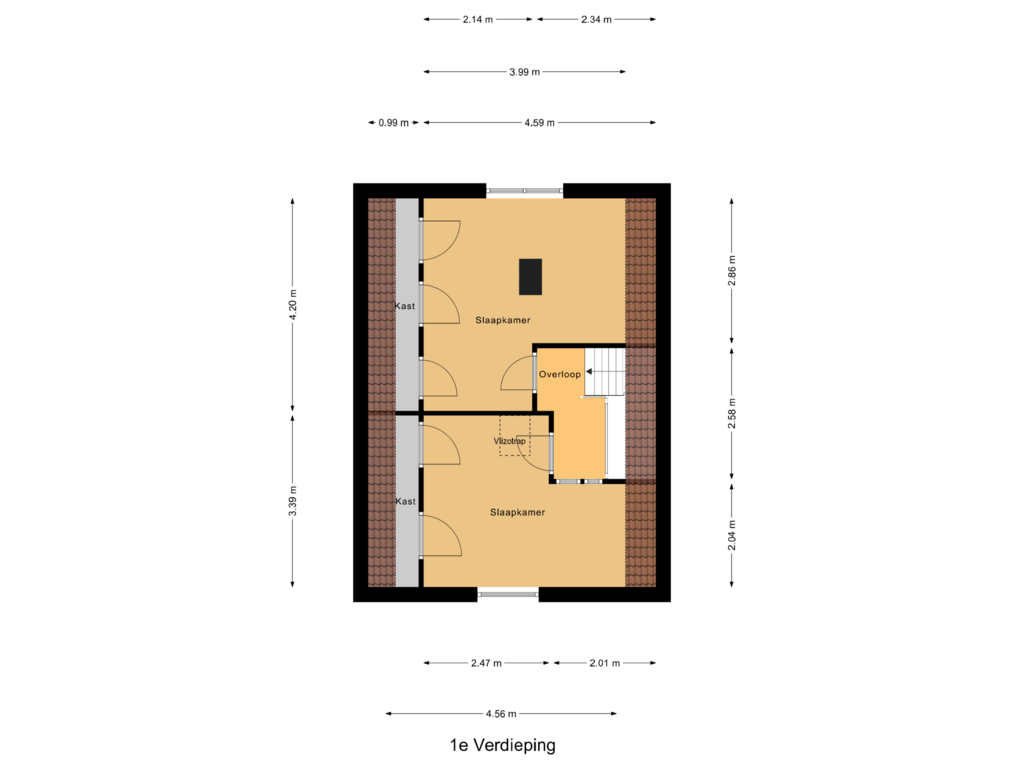 Bekijk plattegrond van 1e Verdieping van Hamburgerweg 123