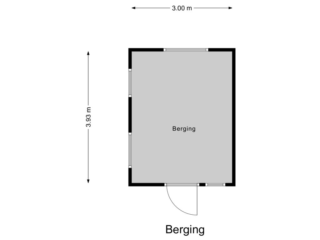 Bekijk plattegrond van Berging van Hamburgerweg 123