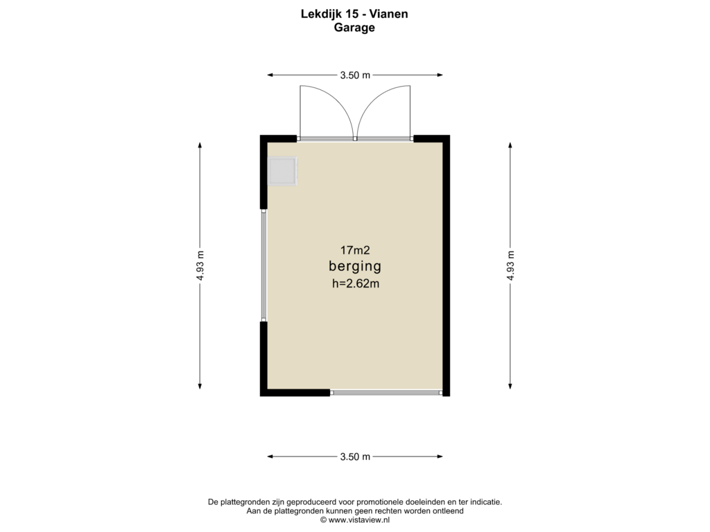 View floorplan of GARAGE of Lekdijk 15