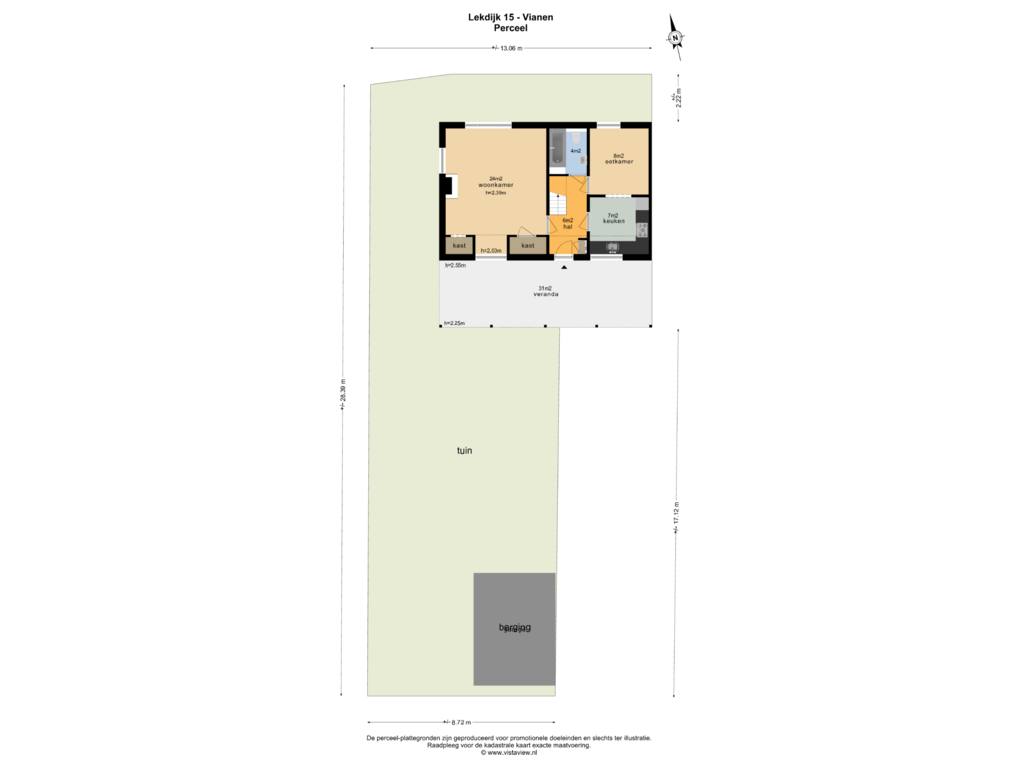 View floorplan of PERCEEL of Lekdijk 15