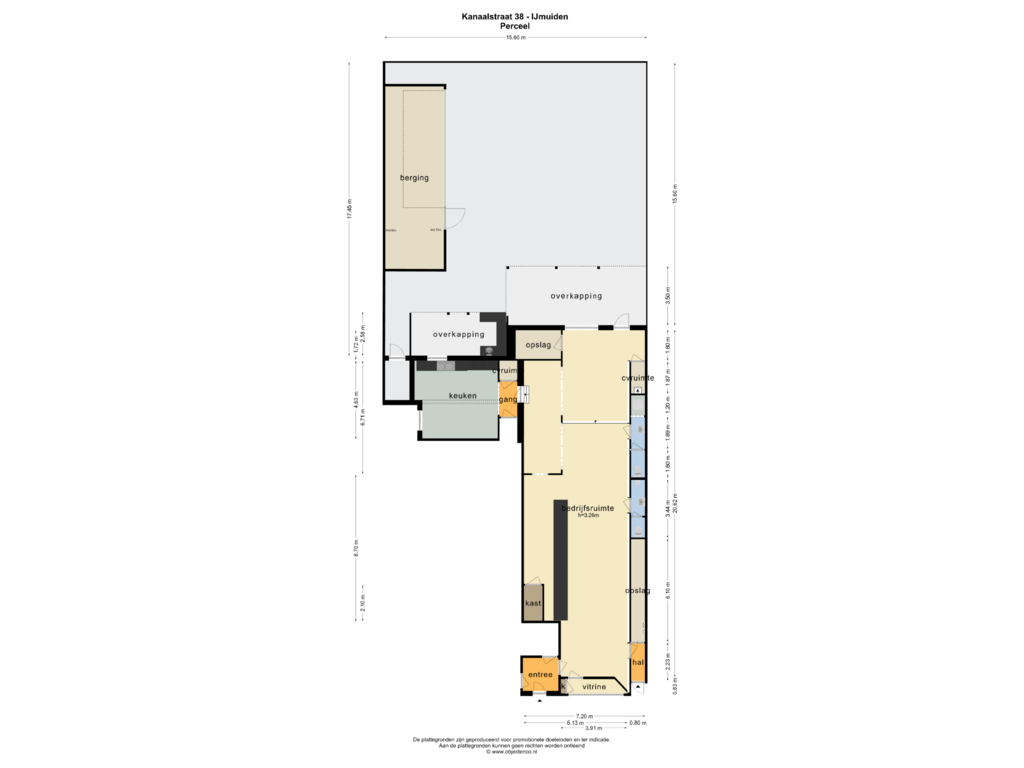 Bekijk plattegrond van PERCEEL van Kanaalstraat 40