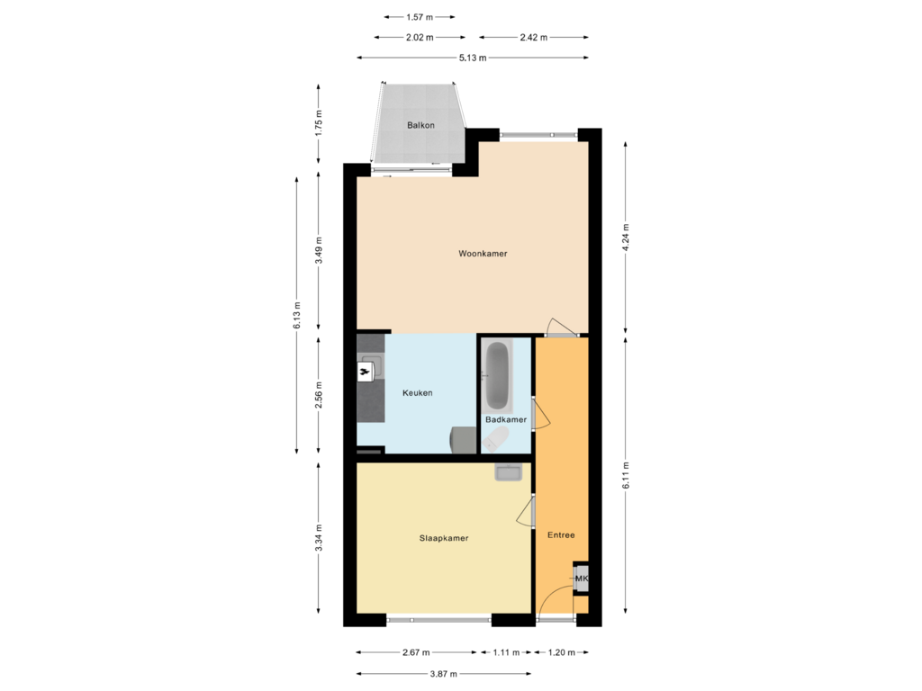 Bekijk plattegrond van Appartement van Markt 25-B8