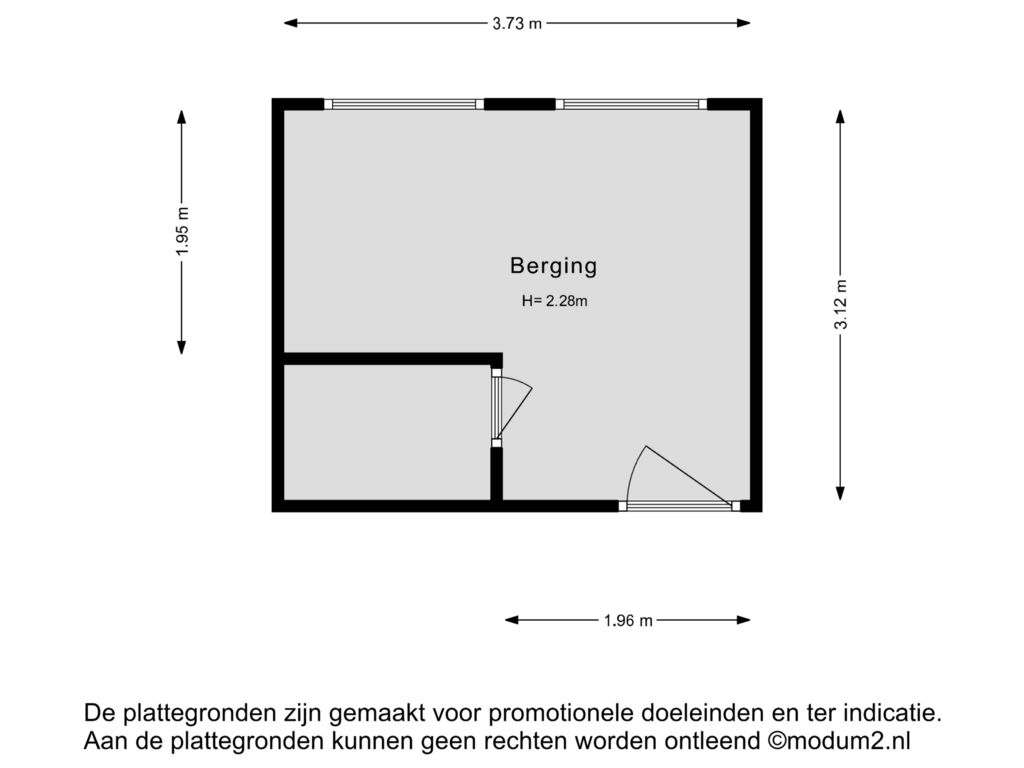 Bekijk plattegrond van Berging van Generaal Spoorlaan 469