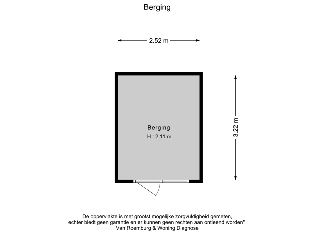 View floorplan of Berging of Johannes Bosboomlaan 18