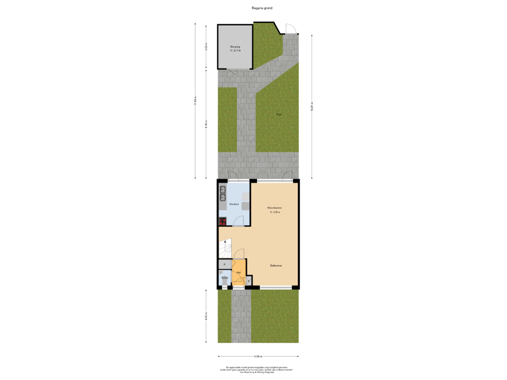 View floorplan of Tuin of Johannes Bosboomlaan 18