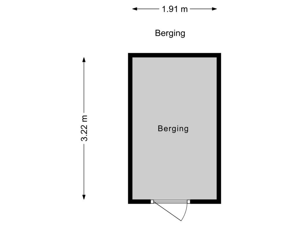 Bekijk plattegrond van Berging van Lippe-Biesterfeldweg 14-D